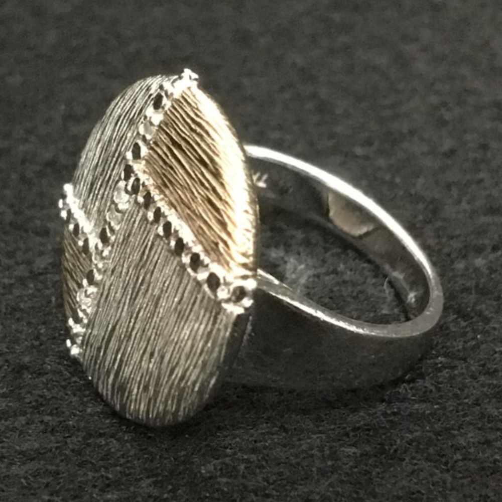 Vintage Sterling Silver Gold Textured 8